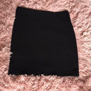 Black mini pencil skirt